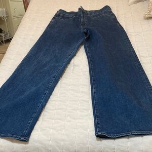 Madewell Wide-Leg Blue Jeans